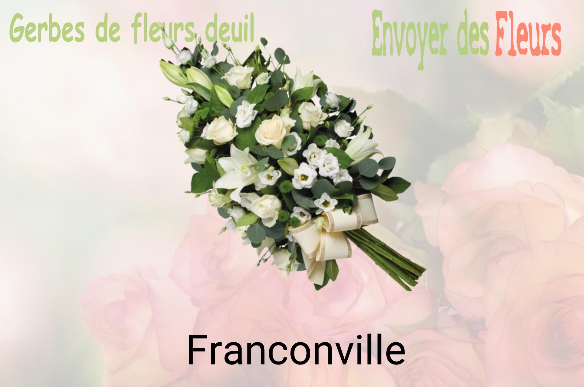 Gerbe de fleurs de deuil livrée à Franconville